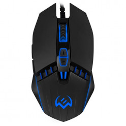 SVEN RX-G810 Gaming, Optical Mouse, 800-4000 dpi, 6+1 buttons (scroll wheel),  DPI switching modes, Two navigation buttons (Forward and Back),Soft Touch coating, USB, Black